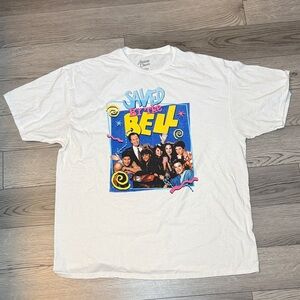 Saved by the Bell Classic Retro T-Shirt White Size XXL Tee